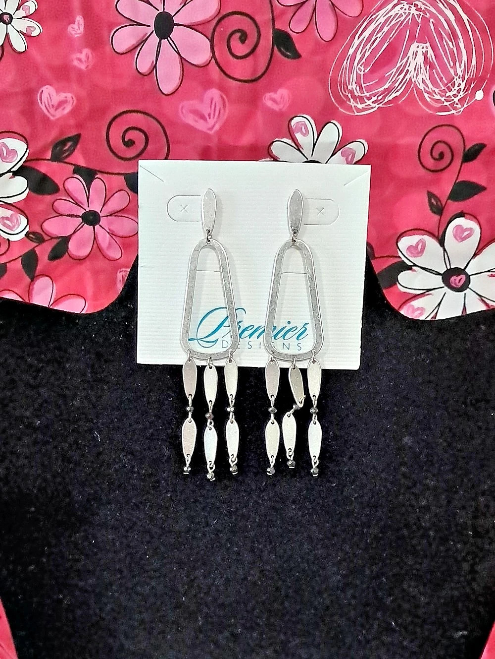 Premier Designs Bridgette Silver-Tone Dangle Earrings New